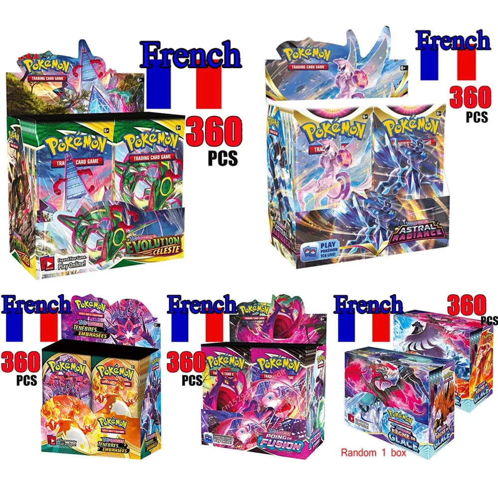 French Pokemon Cards Brilliant Stars Astral Darkness Ablaze Card Game Evolutions Booster Collectible Kids Toys Gift