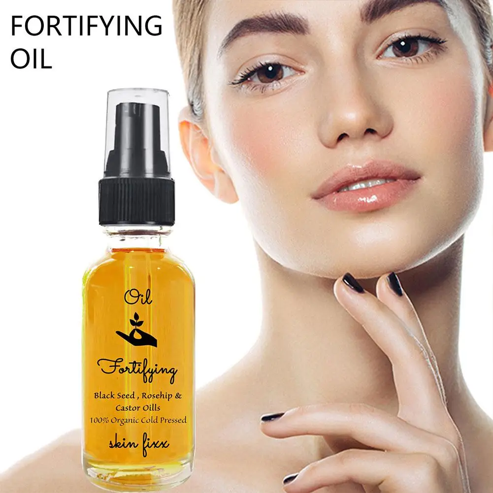 New 30ml Facial Moisturizer Organic Castor Oil Black Seed Face Serum Natural Nourishing Hydrates Skin Care