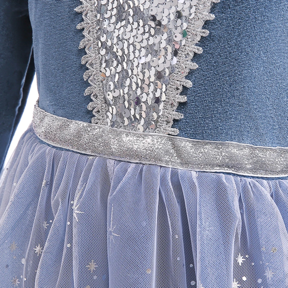 Meisjes Elsa Herfst Winter Prinses Jurk Cosplay Kostuum Kids Snow Queen Elegante Jurken Kinderen Verjaardag Charm Party Kleding