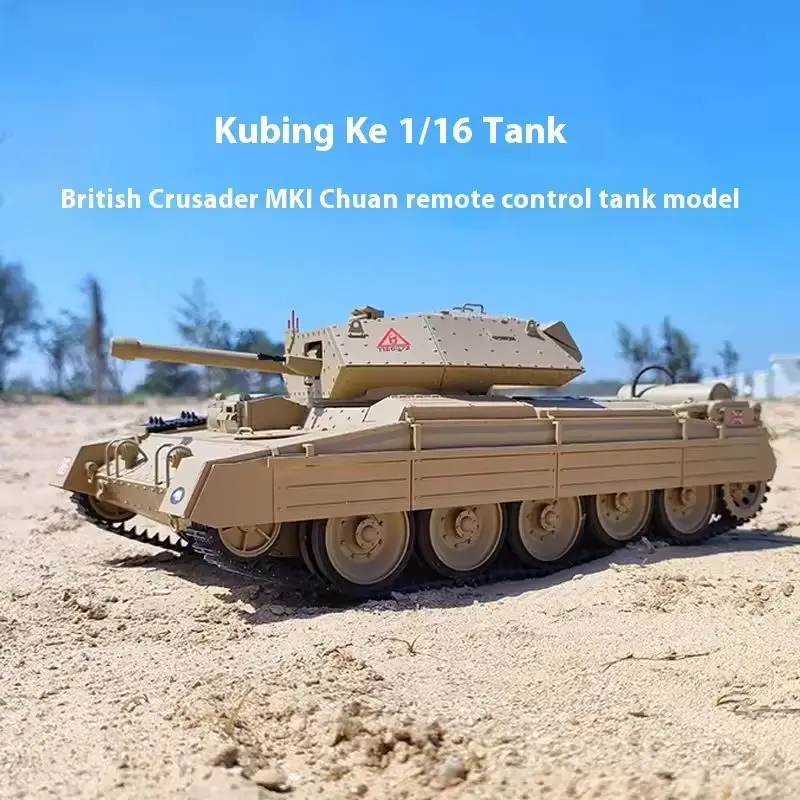 Kit de modelo de tanque británico de tanque Rc 1/16, modelo de ensamblaje militar de la Segunda Guerra Mundial móvil 360 ° Modelo de aleación de torreta y pista, juguete de regalo de exhibición para coleccionar
