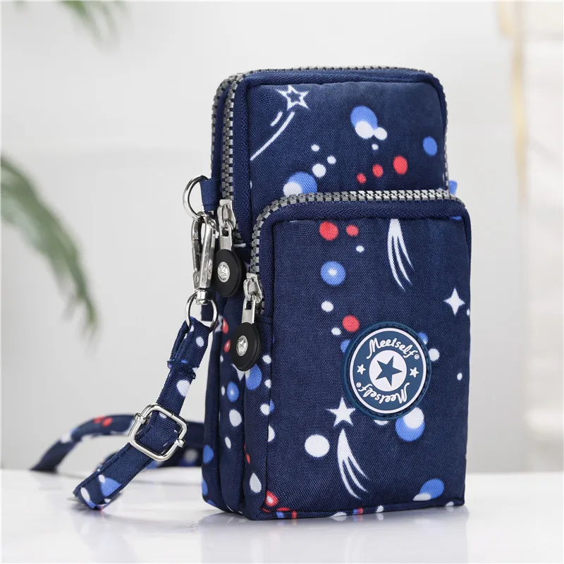 Put mobile phone bag lady summer messenger mini bag package mobile phone cloth bag hang neck wrist change purse vertical money