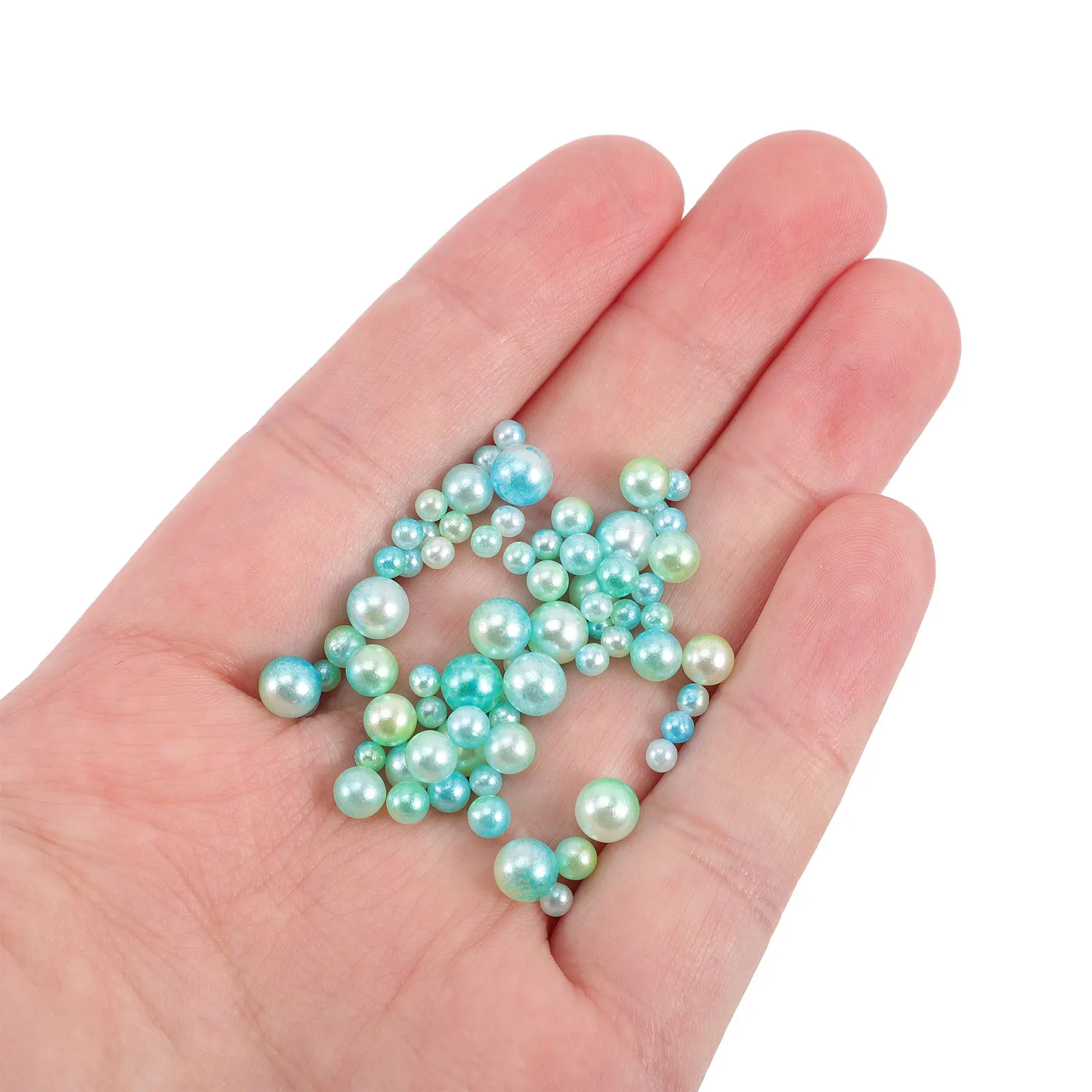 

3 Boxes Artificial Floating Smooth Beads No Hole Simulated Pearls Vase Decor Craft Filler Diy Makeup Brush Holder Faux Pearl