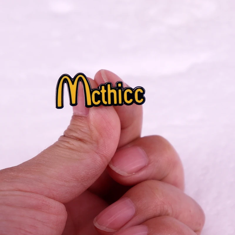 Thicc Badge Game Meme Enamel Pin Brooch Jewelry Decorate