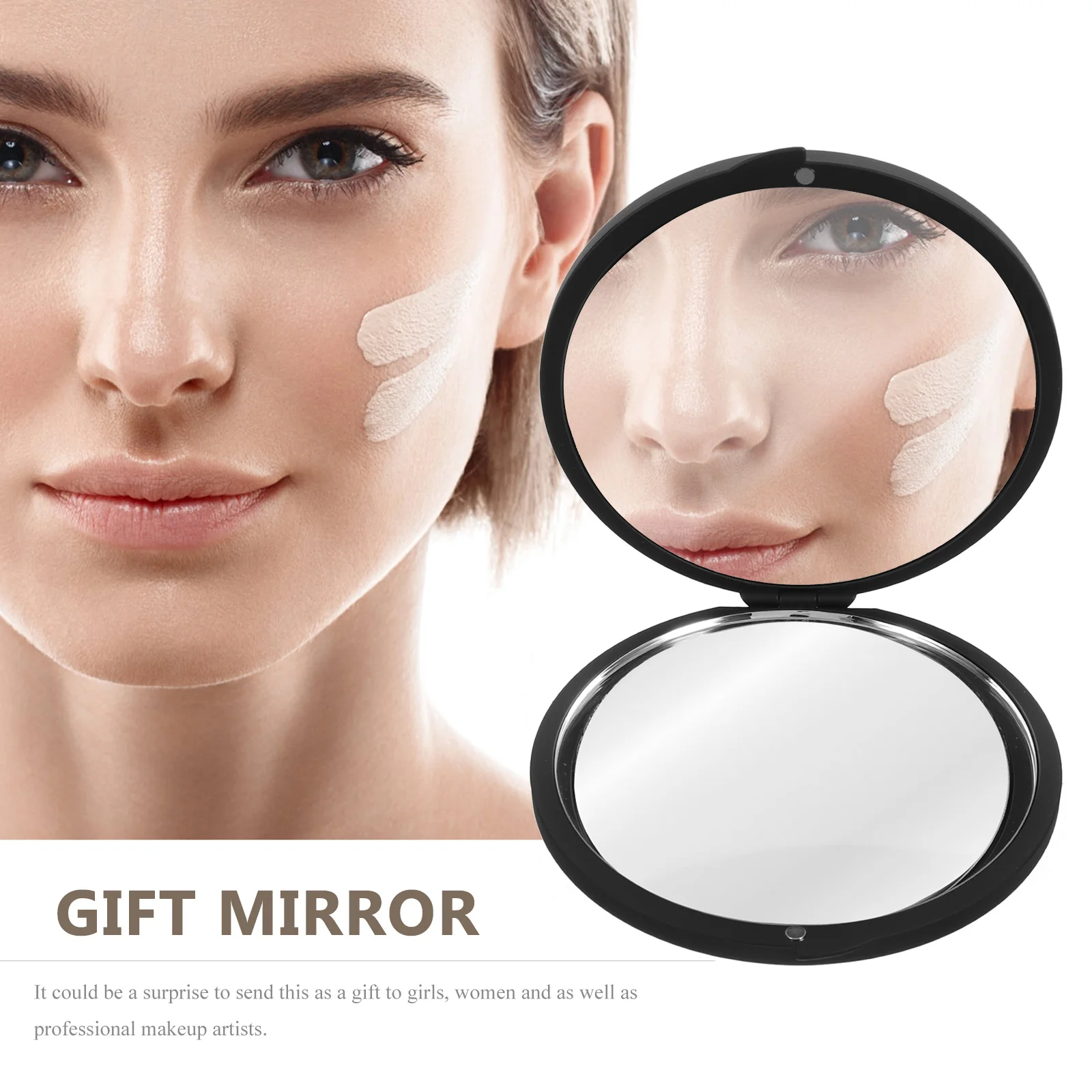 Small Compact Flip Makeup Mirror Pocket Lightweight Travel Magnifying Handheld Mirror for Women Personal Mirrors