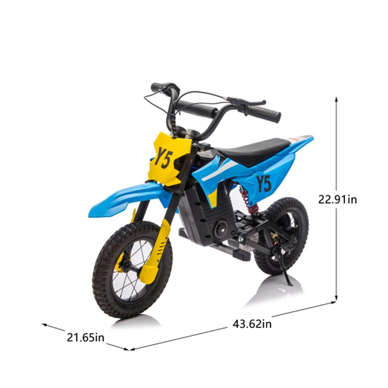 24V 250W Kids Ride On Electric Toy Off-Road Motorcycle,Built-in Lithium Battery,180lbs Weight Capacity,Four Hours Charging time,