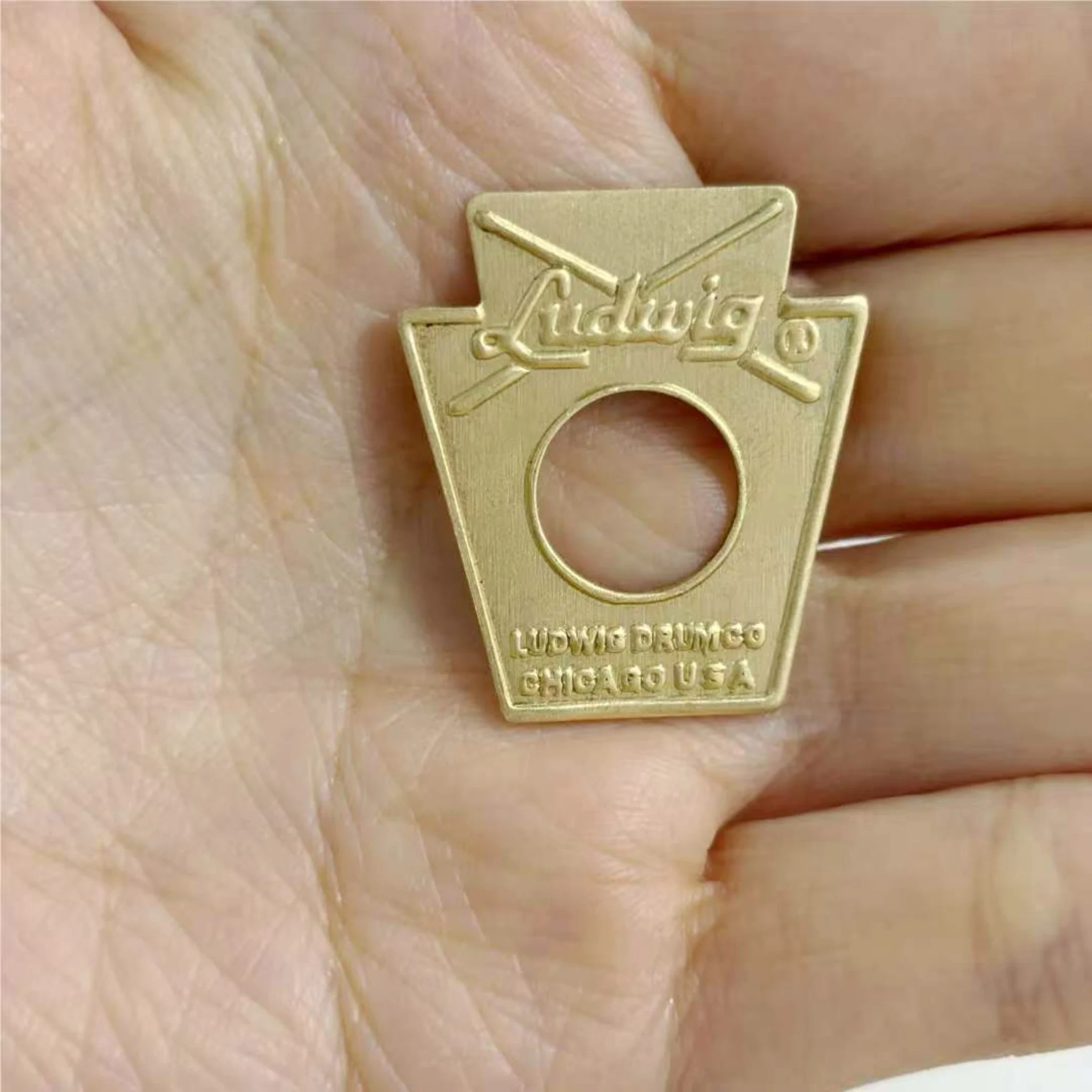 

Ludwig 60’s Keystone Chicago Drum Badge Without Grommet Tom Snare Bass Badge