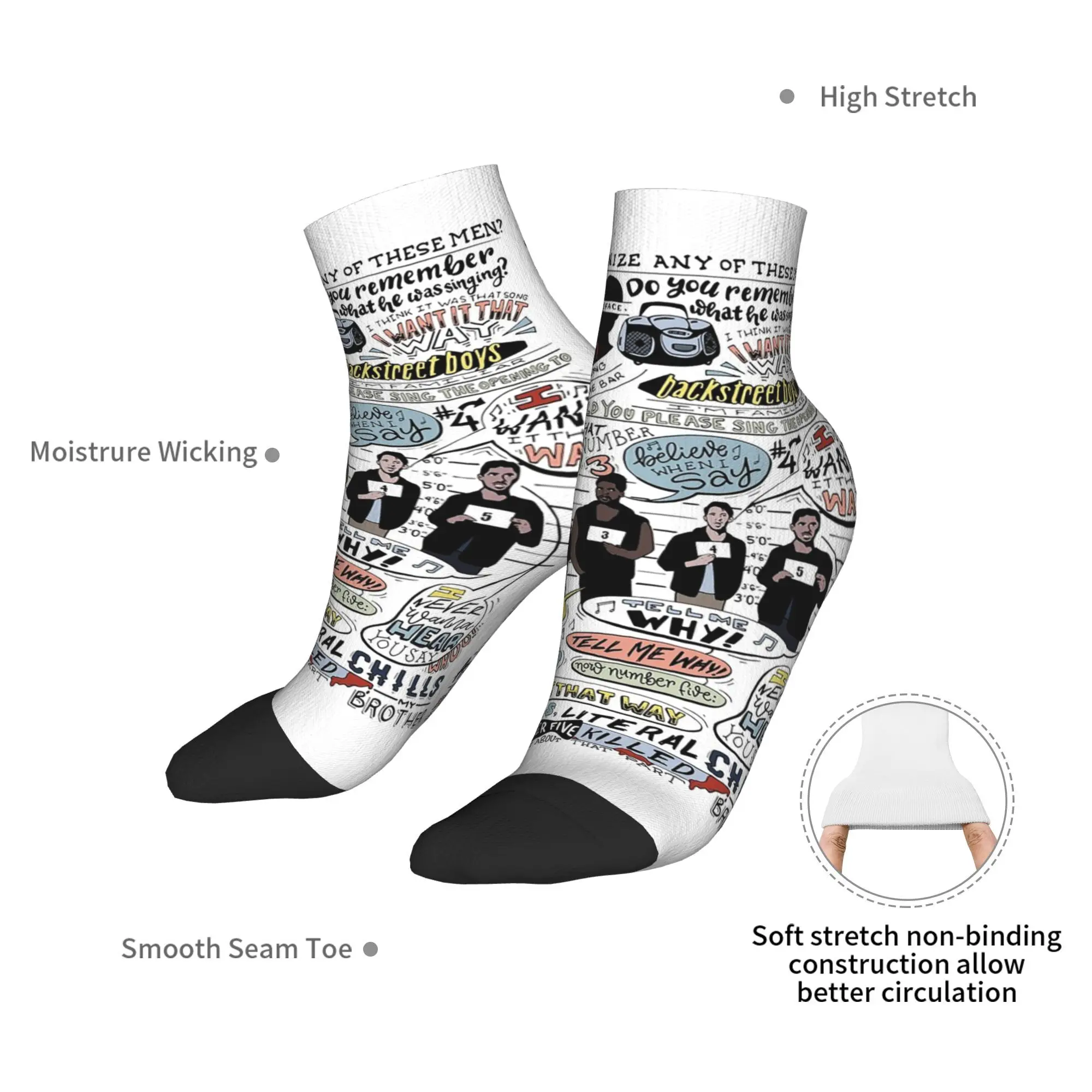 أريد ذلك على ذلك الطريقة B99 (ملونة) جوارب Harajuku جوارب ماصة للعرق جميع المواسم إكسسوارات الجوارب للرجال والنساء