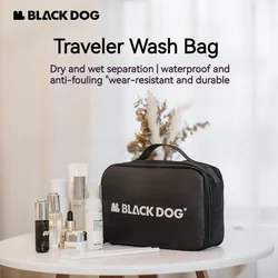 Naturehike-Bolsa de lavado de viaje Blackdog, bolsa de maquillaje de separación seca y húmeda, portátil, ultraligera, impermeable, alta capacidad, 3L