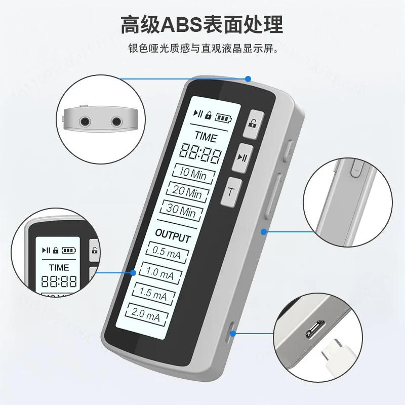 Portable Head Relief Stimulator Device Adjustable Current Time Control Head Relax Massage Machine Type-C Charging