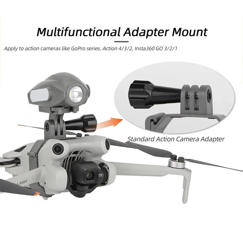 حامل كاميرا رياضي لـ Gopro /insta360 GO/ DJI Action / ملء الضوء العلوي يتصاعد محول ل DJI Mini 4 Pro ملحقات طائرة بدون طيار #4