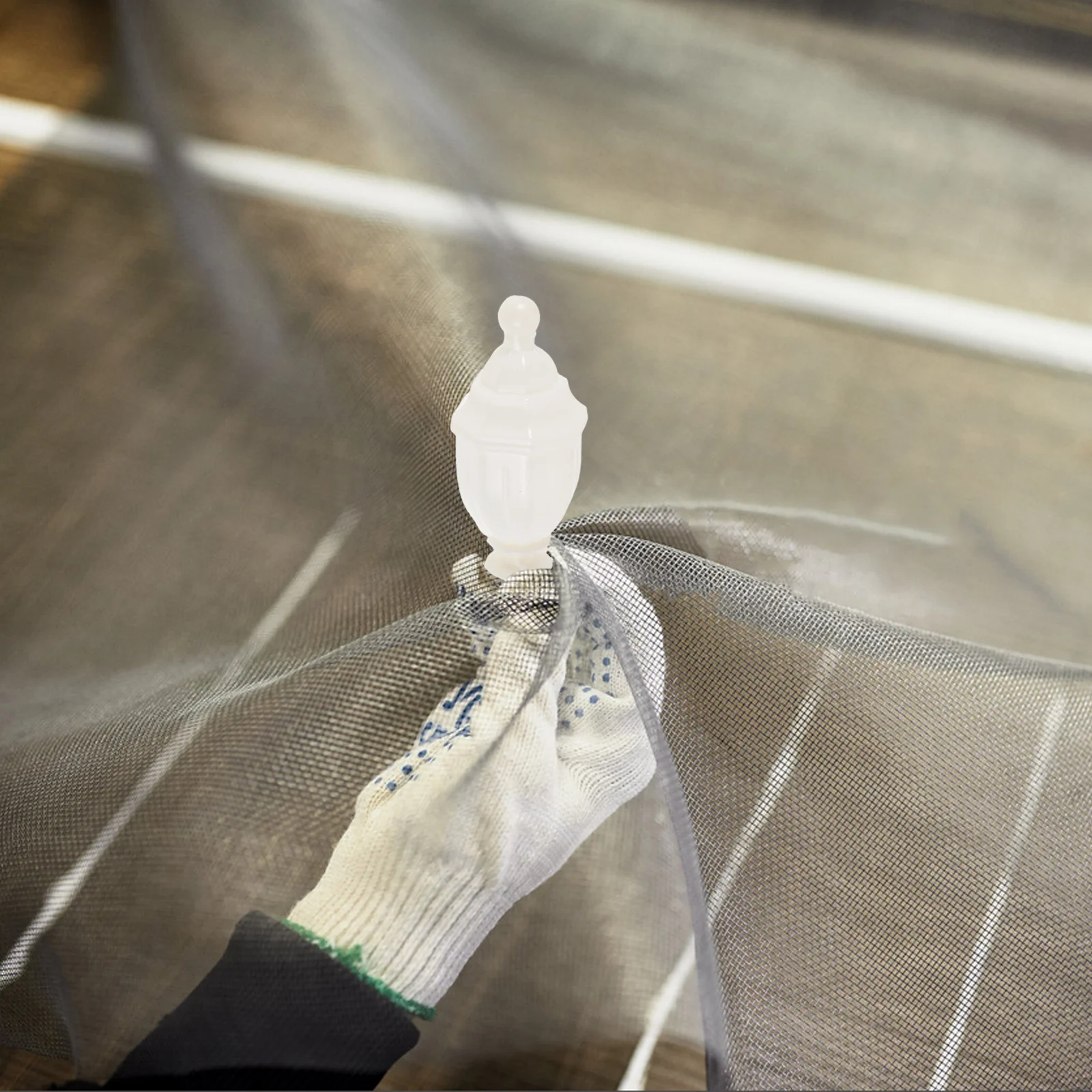 

8Pcs Plastic Pole Top Decor Mosquito Net Toppers for Bed Canopy Functional and Stylish Bedroom Decoration Accessories Set