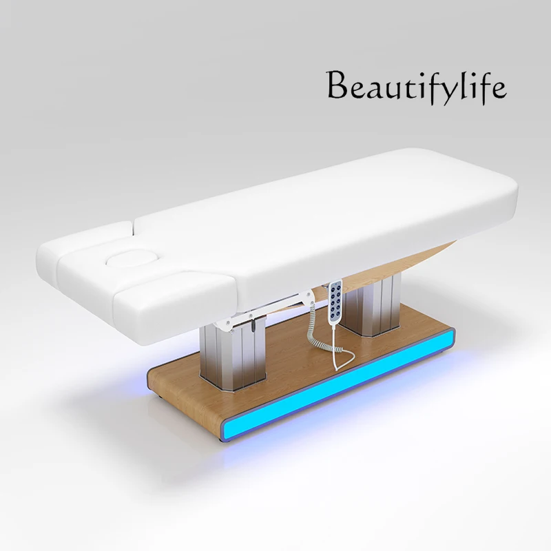 Electric beauty bed Beauty salon special facial maintenance Heated SPA massage bed Lifting bed