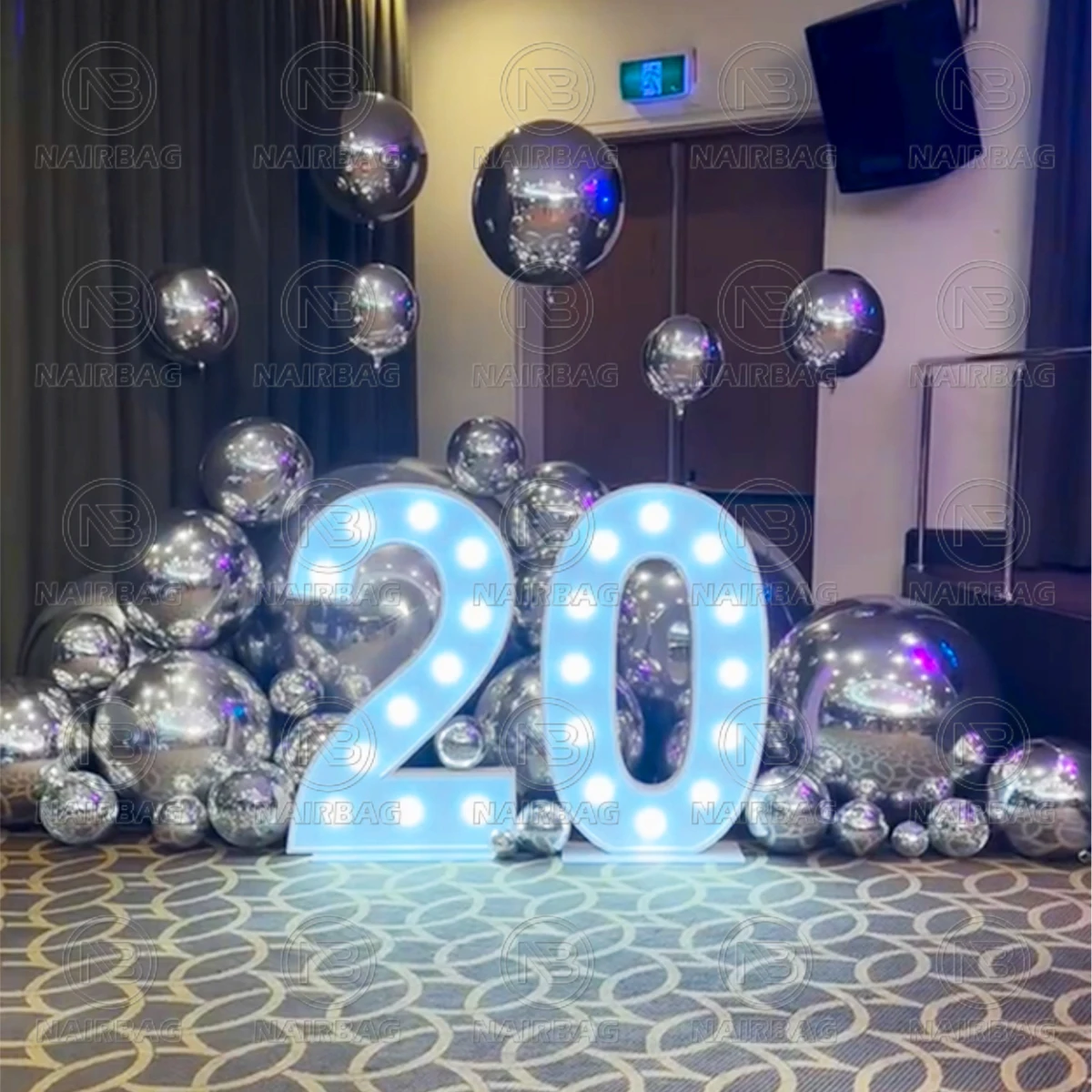 Blauwe Ballen Opblaasbare Spiegel Ballon PVC Reflecteren Giant Bubble Sphere Party Decor Grote Glanzende Ballen Opblazen Spiegel Kerstbal