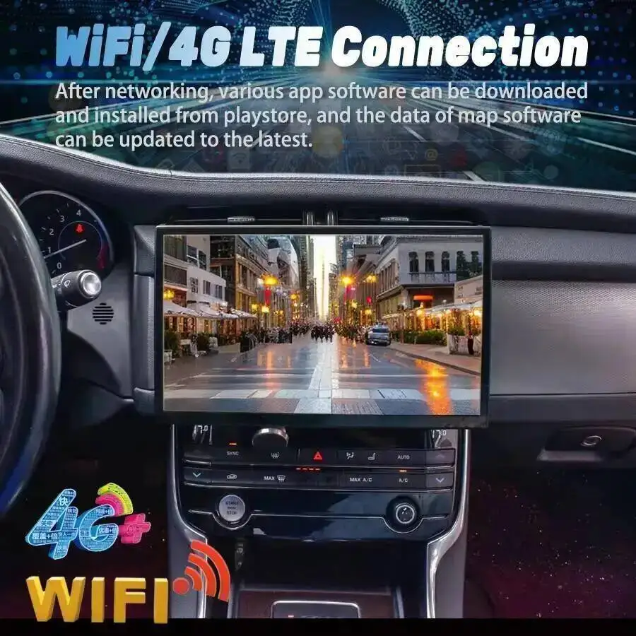 For Jaguar XE XEL F-PACE XF XFL 2016-2019 Car Radio Screen Or Ac Screen GPS Navigation Multimedia Player Stereo Carplay HeadUnit - view 3