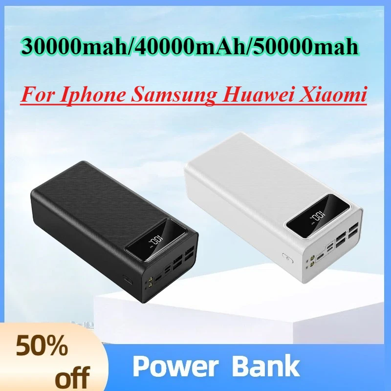 

Power Bank 30000mah/40000mAh/50000mah PowerBanks Battery Digital Display for Iphone Samsung Huawei Xiaomi Fast Charging