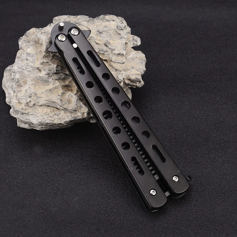 Portable Butterfly Training Knife Foldable Trainer Pocket Flail Knife Uncut Blade Butterfly Comb For Training Tool ﻿ image 4