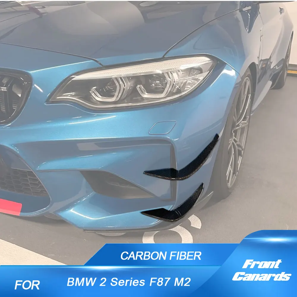 

Carbon Fiber Car Front Bumper Canards for BMW 2 Series F87 M2 Coupe 2 Door 2016 2017 Side Splitters Flaps Air Vent Trims