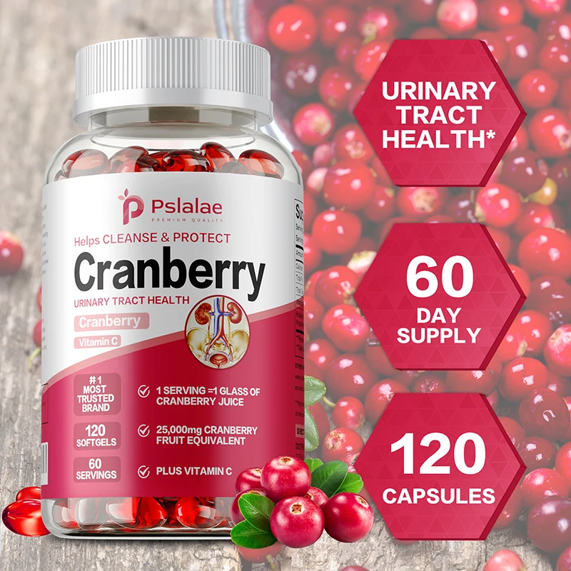 

Organic Cranberry Capsules - Antioxidant, Supports Urinary Tract and Bladder Health, Boosts Immune System, Promotes Metabolism