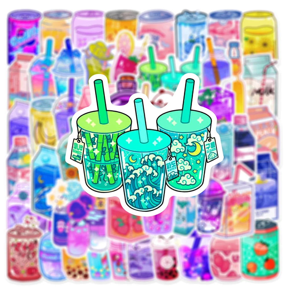 10/30/50 Stuks Leuke Ins Stijl Drank Stickers Cartoon Graffiti Decals Voor Reisbagage Waterfles koelkast Waterdichte Sticker Pack