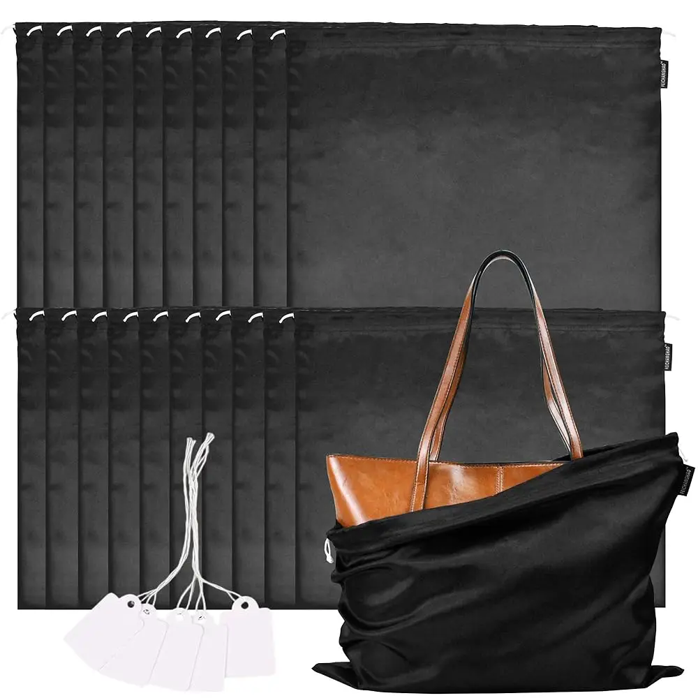 

20 Pack Dust Bags for Purses and Handbags, Silk Dust Cover Storage Bags, Travel Storage Pouch Handbags for Purse Shoes Boots