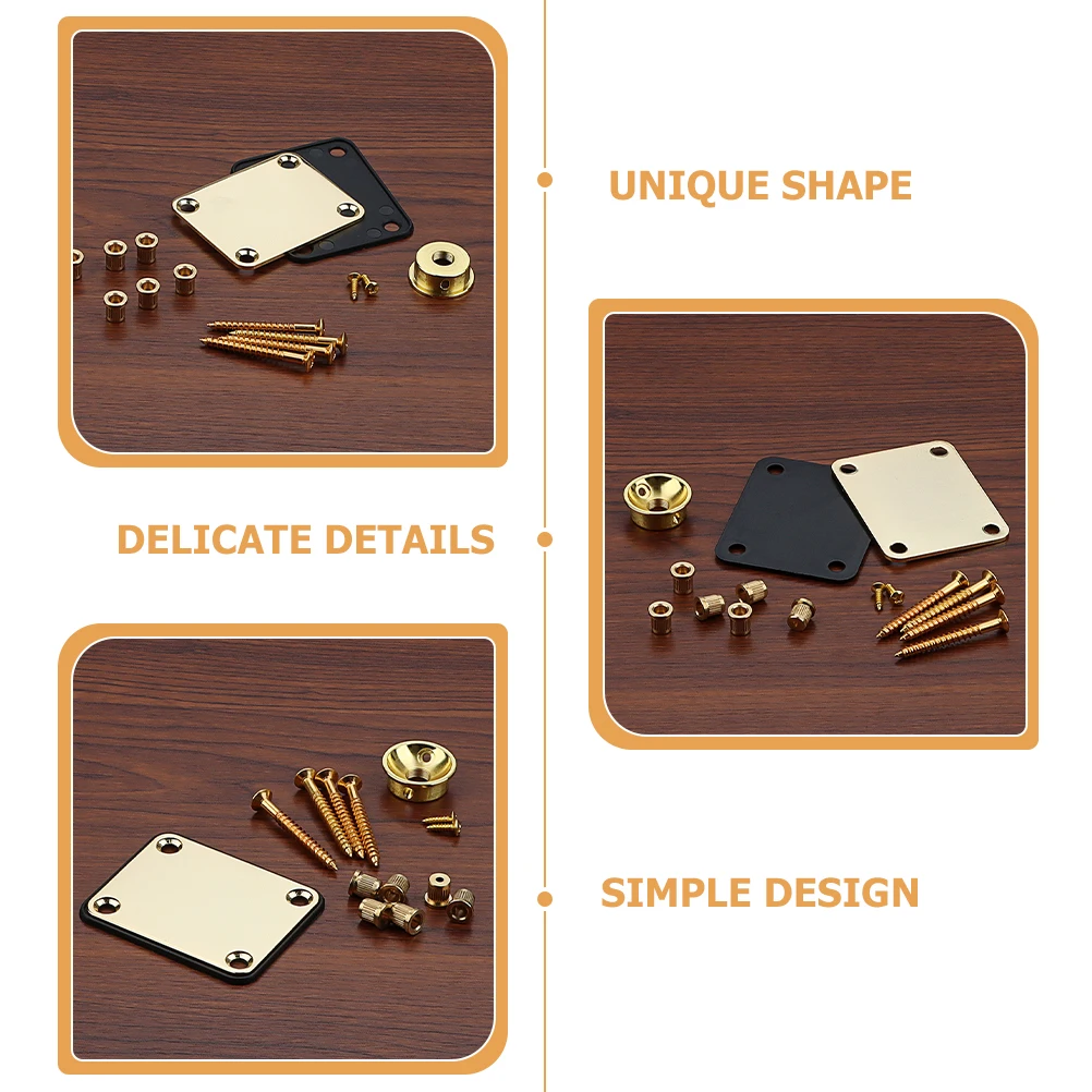 

Reinforcement Plate String Buckle Set Guitar Accessories Major Electric Replacement Neckplate Metal