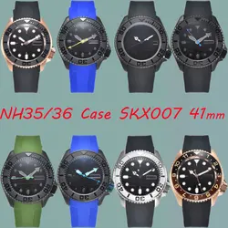 Men's Watch Accessories 41MM NH35 Case SKX007 Men's Watch Sapphire Glass Case 28.5MM Dial Ring Fit NH36 Movement