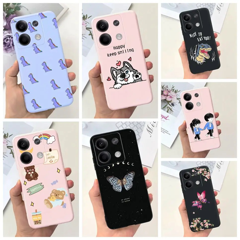 For Xiaomi Redmi Note 13 5G Case Cute Dinosaur Bear Soft Silicone Cover For Redmi Note 13Pro 13 Pro+ Plus 5G Phone Case Fundas