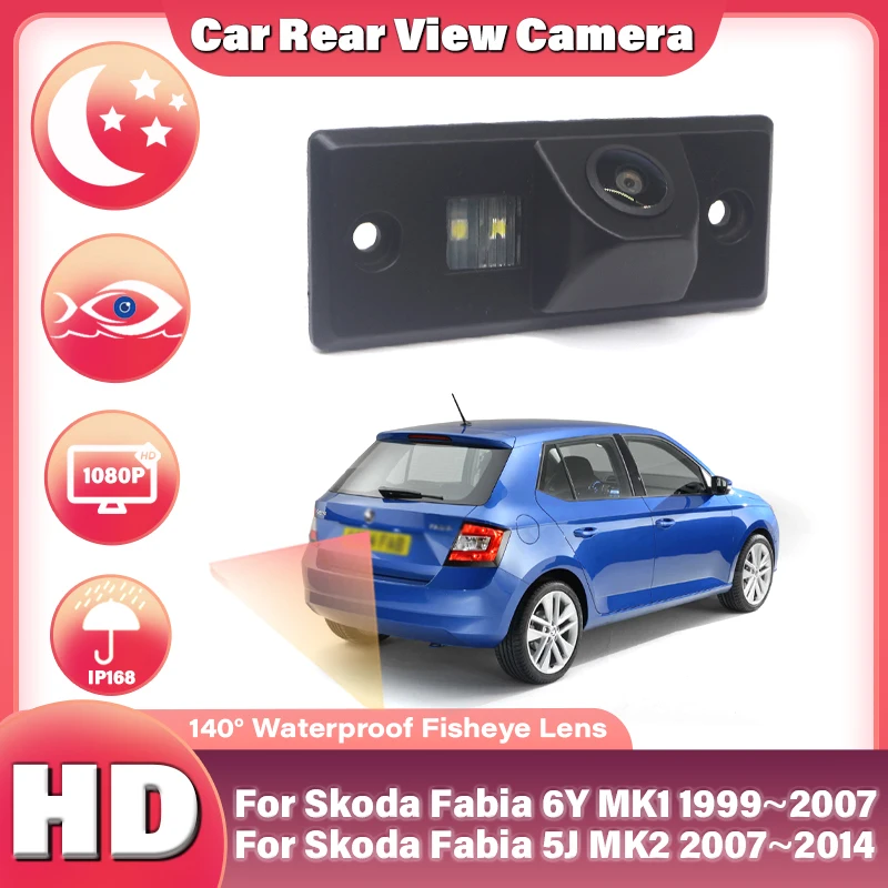 Car Rear View Reverse backup HD Camera High quality RCA For Skoda Fabia 6Y MK1 1999~2007 For Skoda Fabia 5J MK2 2007~2014