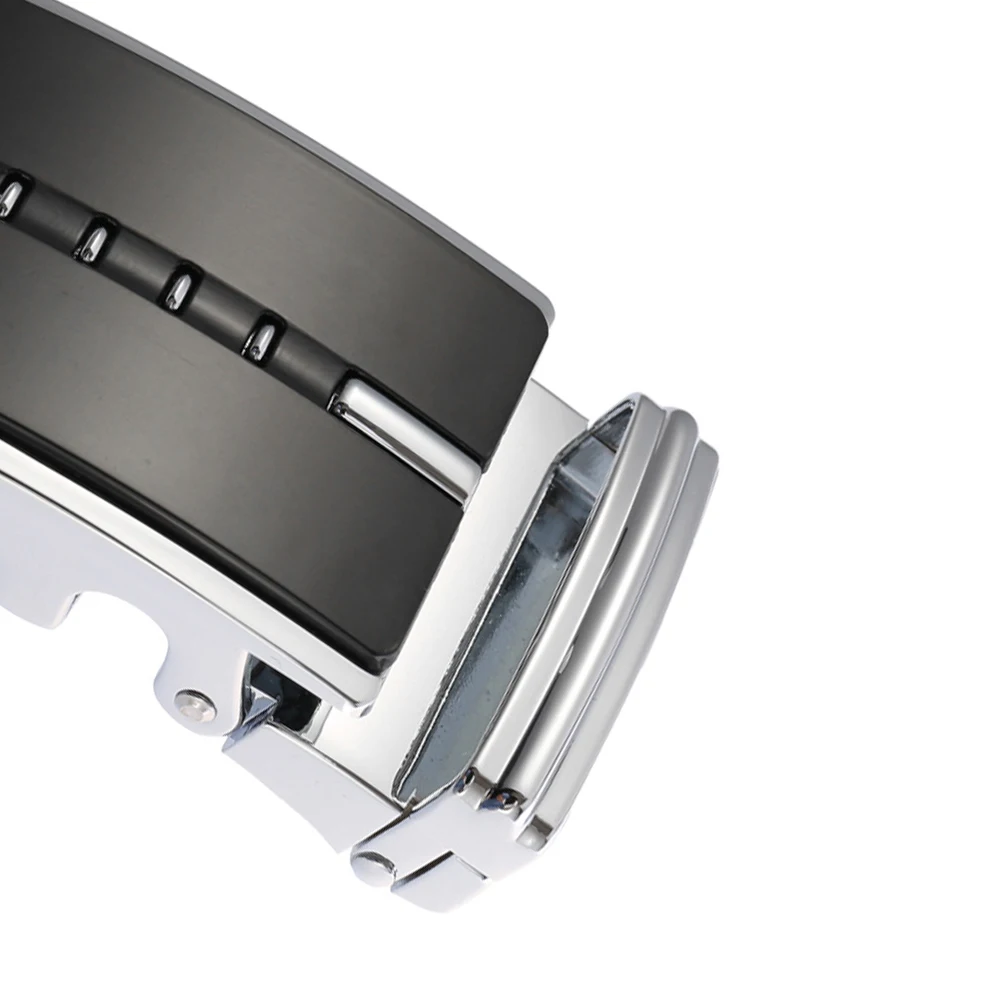

Automatic Belt Buckle Men Black Alloy Durable Scratch Resistant Easy Use Fashion Accessory Belts Formal Occasions Unique