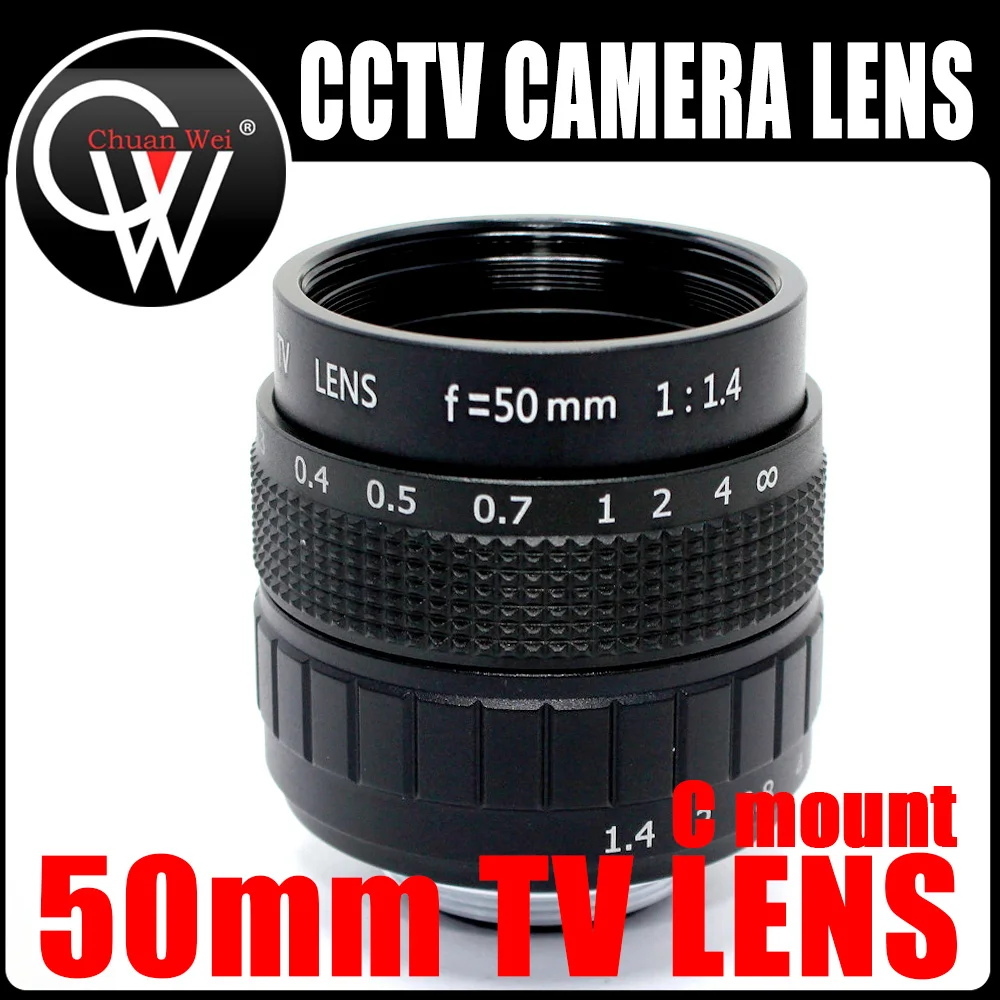 

New 50mm lens C mount f/1.4 CCTV Lens C Mount 2/3 CCTV Lens features alloy casing with Quality Camera lens