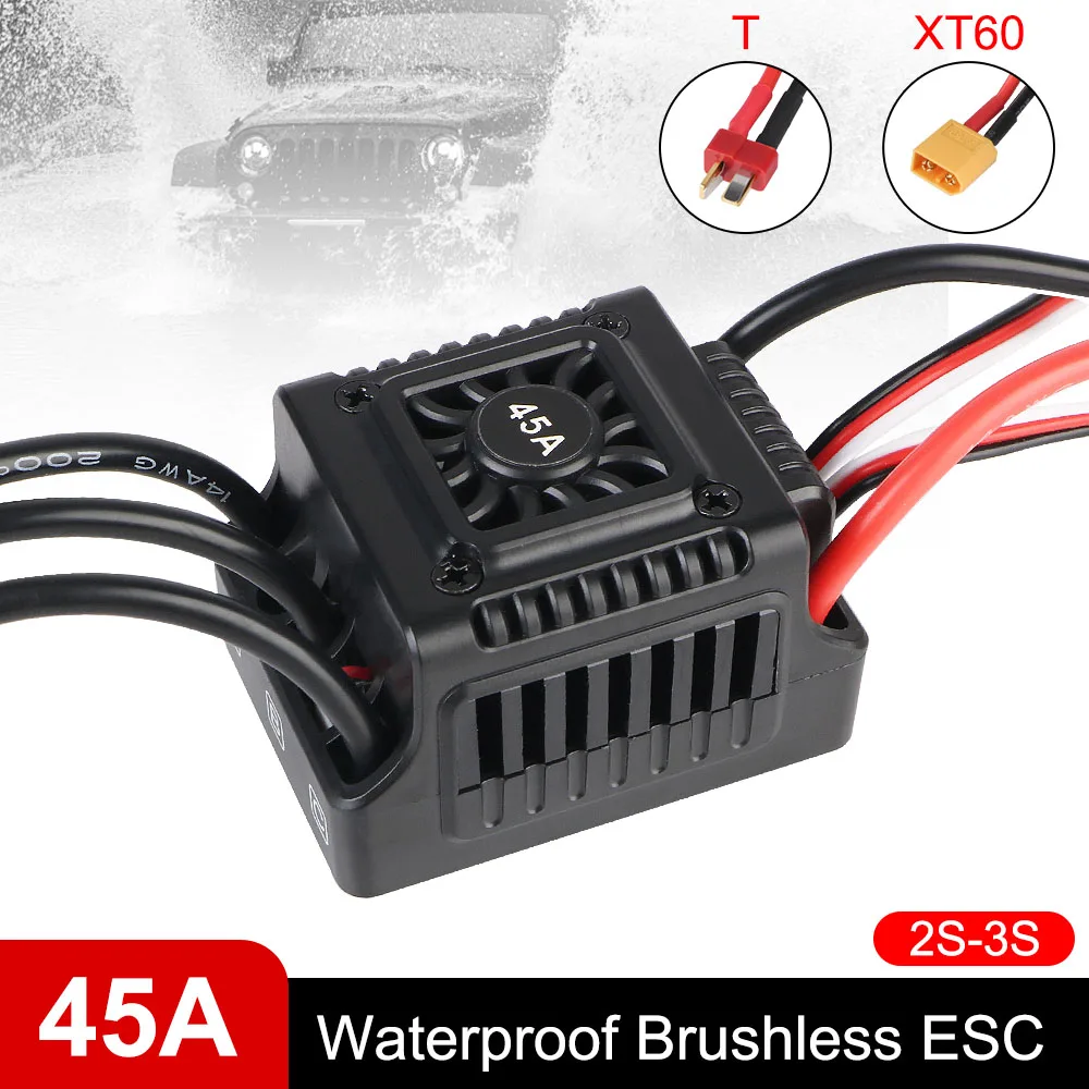 T/XT60 45A 2-3S Brushless ESC Electric Speed Controller ESC BEC