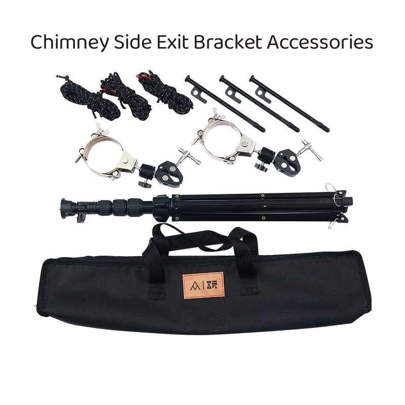 Camping Stove Chimney Side Exit Bracket Accessories Stainless Steel Support Chimney Pipe Hoop Snap Pipe Clamp