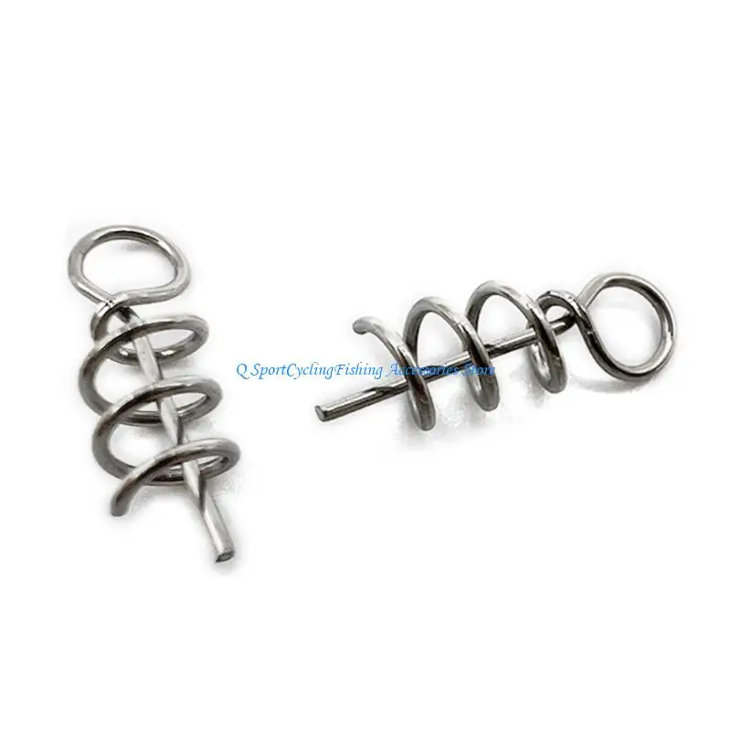 

100Pcs Fishing Hook Steel Swivels Spring Single Circle Fishing Tackle Accessory