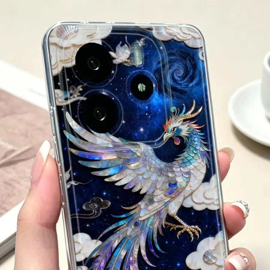Case for Xiaomi Redmi Note 15 Note 13 14 Pro Plus 10S 9 10 14C 12S 11 12 A4 11S 13C Soft Phone Cover Lucky Phoenix view 4