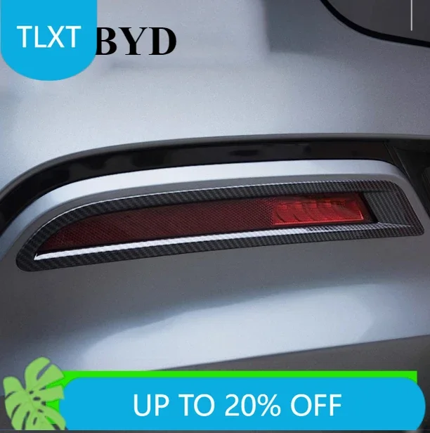 

For BYD QIN PLUS DMI Automotive Rear Fog Light Sticker Modified Fog Light Frame Fiber Patch Protection Patch Car Accessories