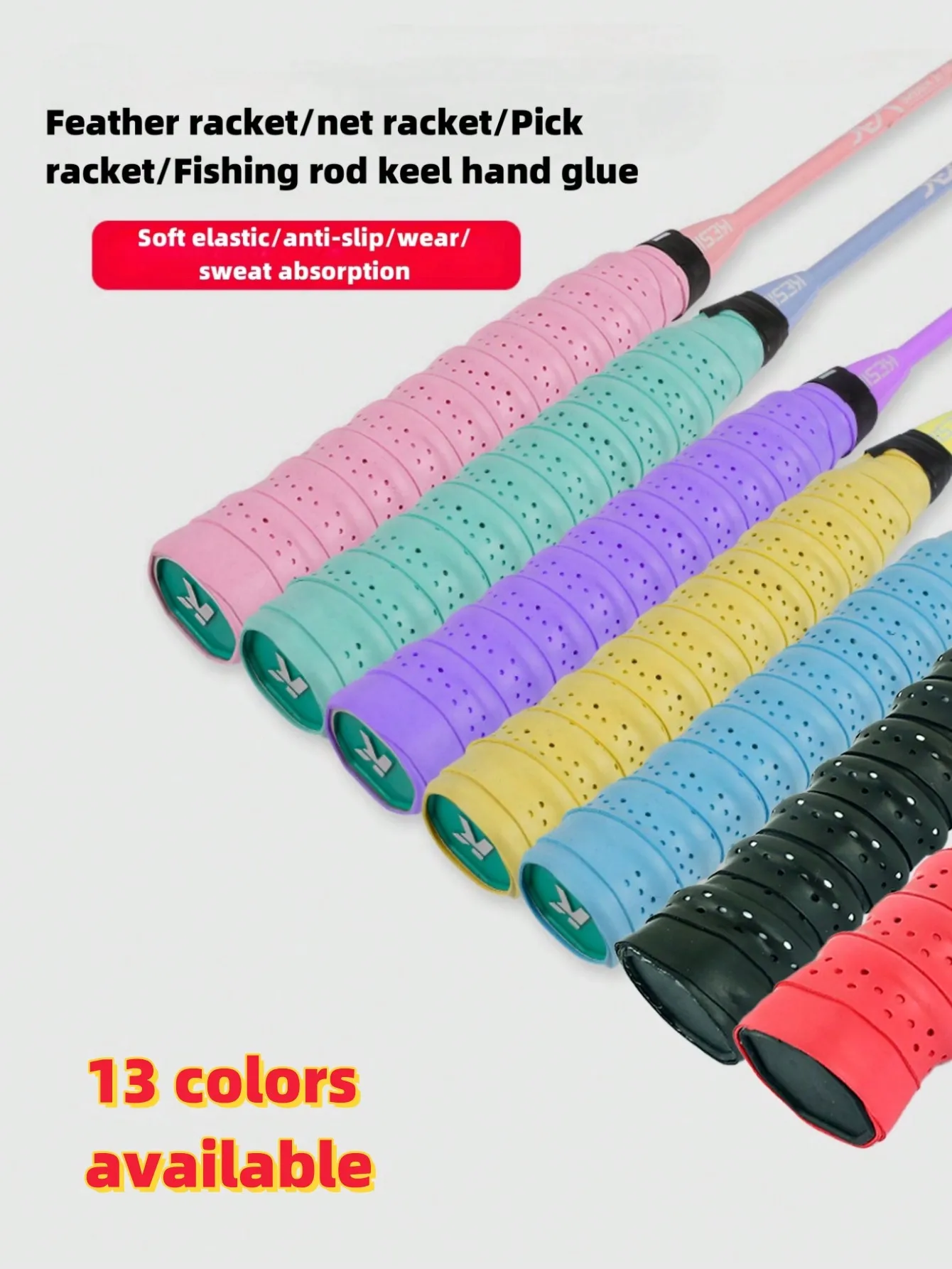 1.1m Single SoftSponge Keel Grip Tape Sweat Absorbing Anti Slip Wrap for Tennis Racket Fishing Rod Pickleball Paddle Bike Handle