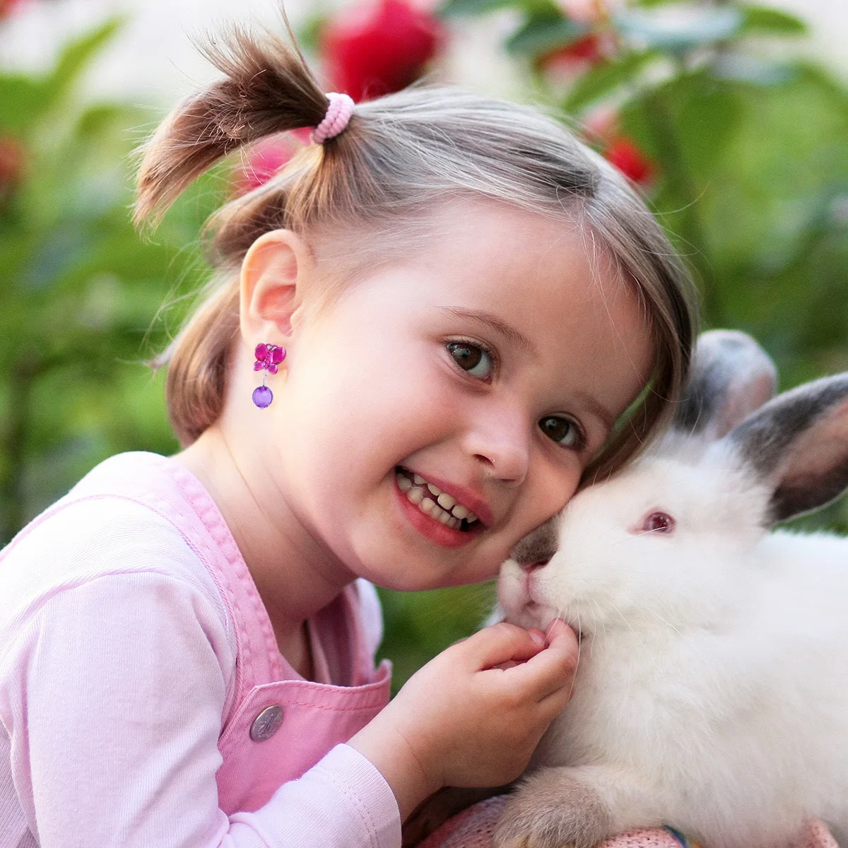 

7Pairs Ear Drops Acrylic Material No Tarnish Fun Styles Princess for Many Occasions Gift Little Earrings