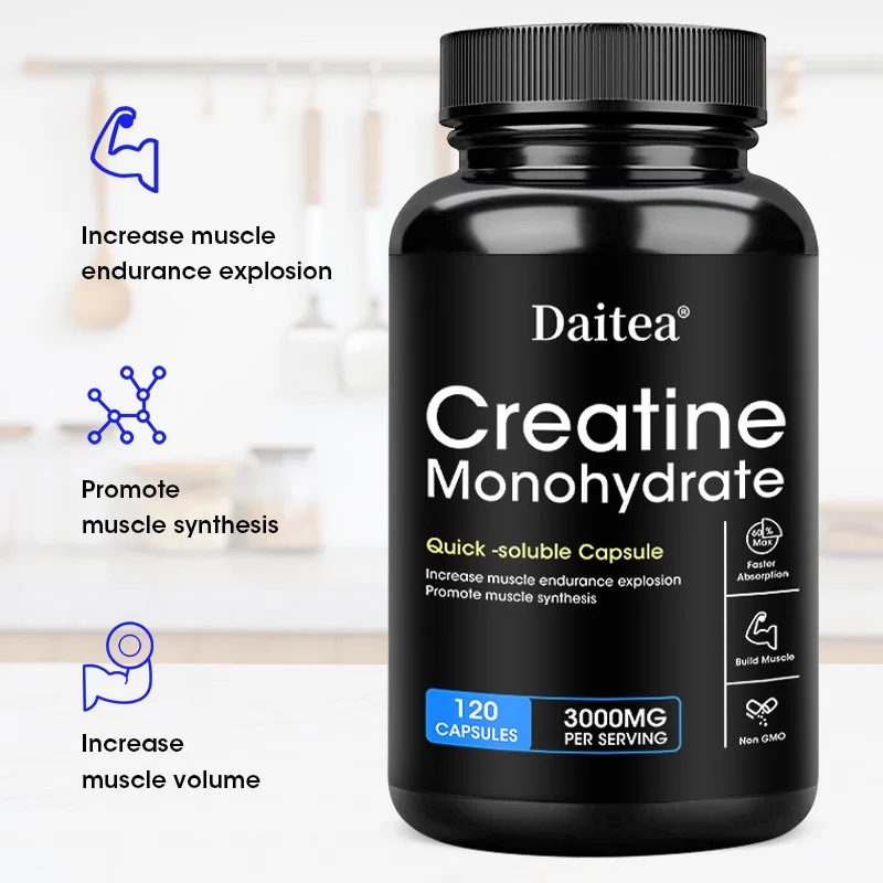 Creatine Monohydrate for Muscle Recovery & Builder Muscle Workout Recovery Supplements Boosts Energy Nutrition Supplement