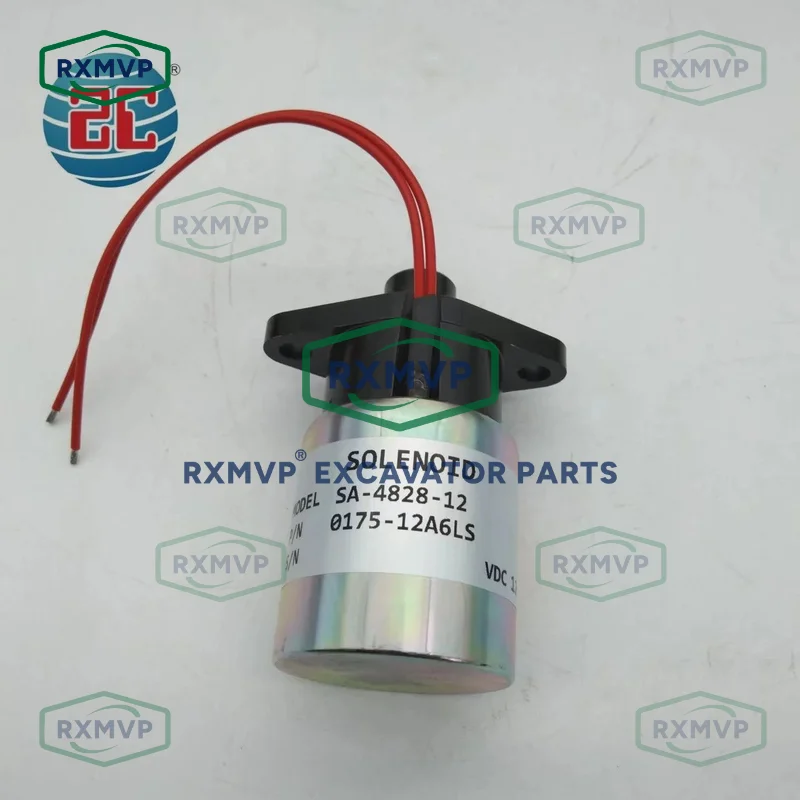 0175-12A6LS Shutoff Solenoid Actuator 12V Fits Excavator Kubota V3300 Diesel Engine Parts