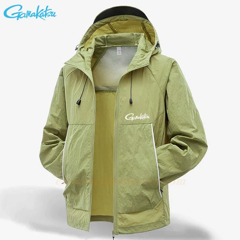 

Gamakatsu Men's Trekking Windbreaker Summer Sun Protection Waterproof Lightweight Jacket Fishing Climbing Hiking Coat