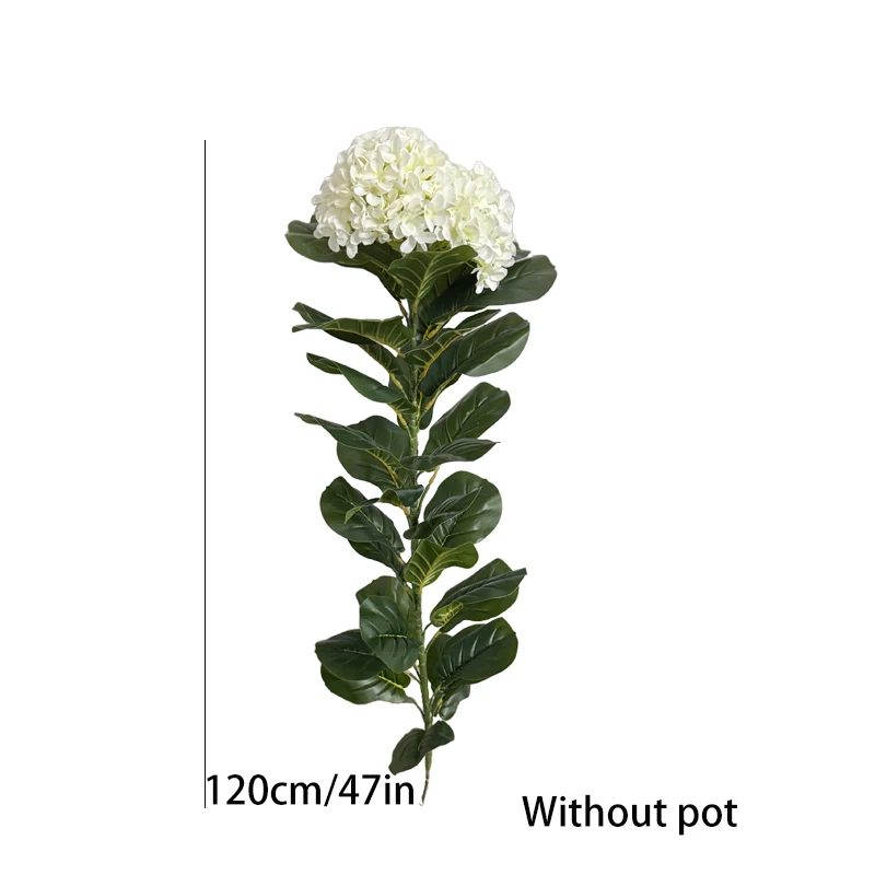 50-150cm Artificial Hydrangea Tree Faux Potted Plant Realistic Artificial Plants Home Living Room Floor Decor Fake Flower Bonsai