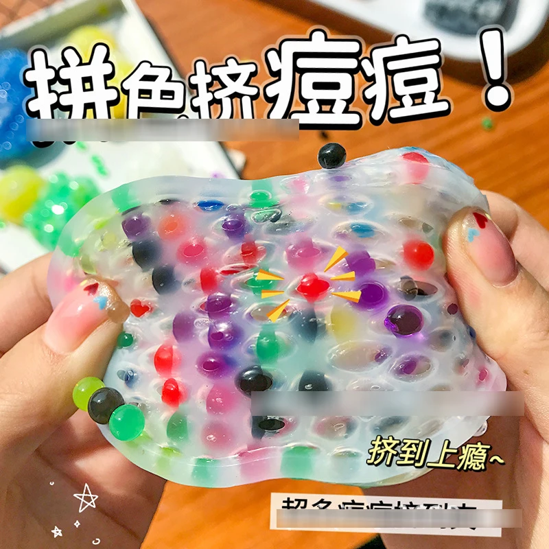 اسفنجي الدب الصغير ضغط البثور الضغط تململ لطيف قرصة أبل مكعب الدببة مكافحة الضغط تنفيس لعبة حسية مضحكة #3