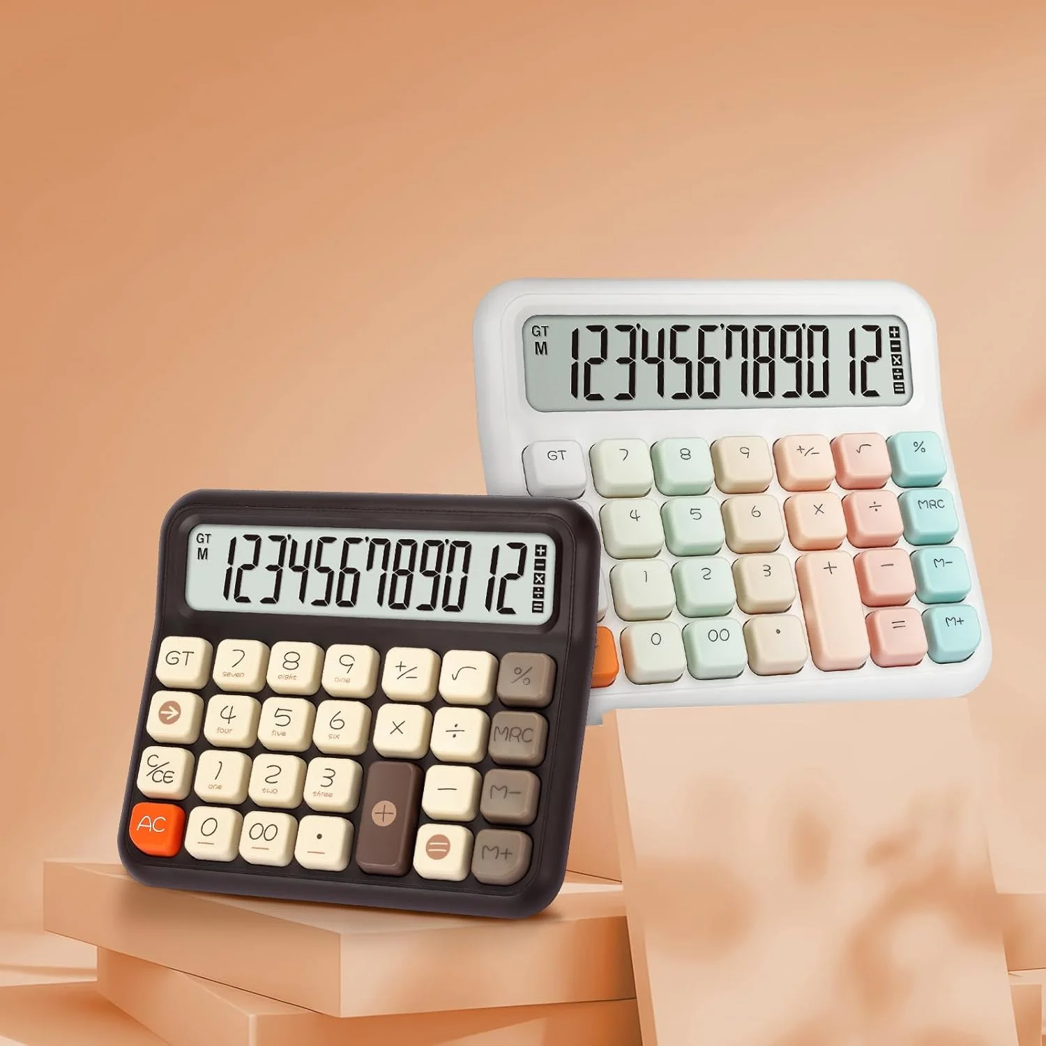 Calculators Desktop 12 Digit,  Cute  Calculator with Extra Large LCD Display and Buttons, for Office, School,  Use