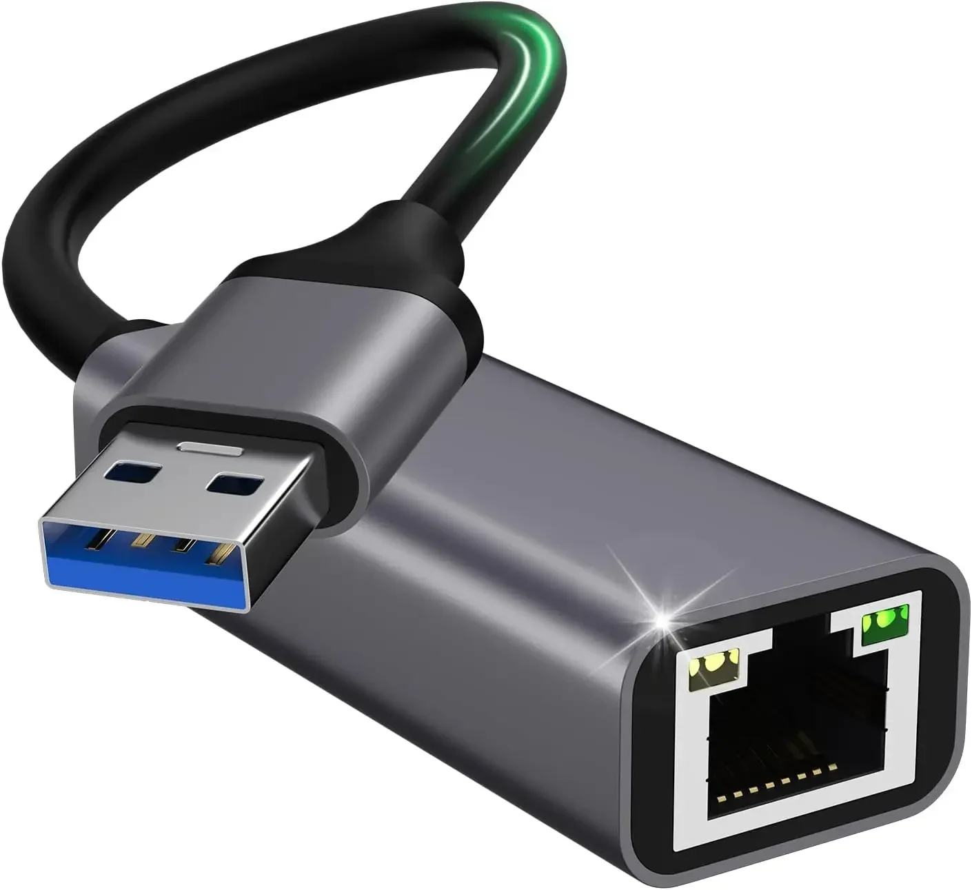 

USB 3.0 To Ethernet Adapter, Portable 1-Gigabit Network Hub, RJ45 A Gigabit LAN Adapter