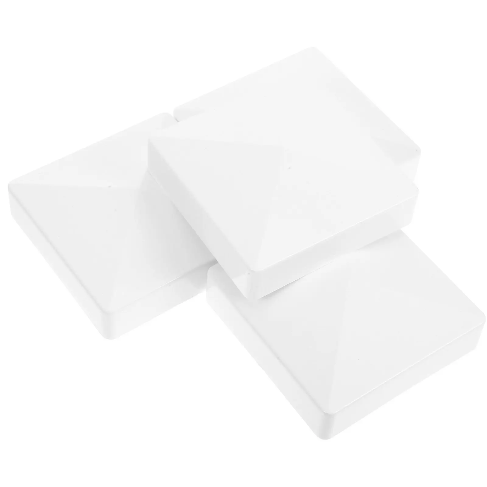 Fence Post Caps 4 Pack PVC Waterproof Square Post Top Covers for Outdoor Fence Mailbox Protection