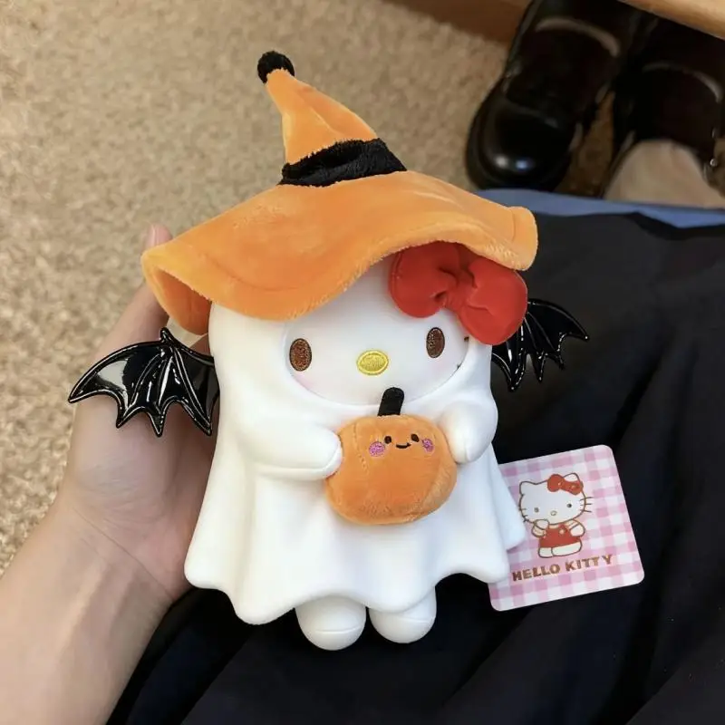 Sanrio Hello Kitty PP cotton Halloween Series Pumpkin Devil doll Backpack zipper pendant Desktop decoration doll Halloween gift