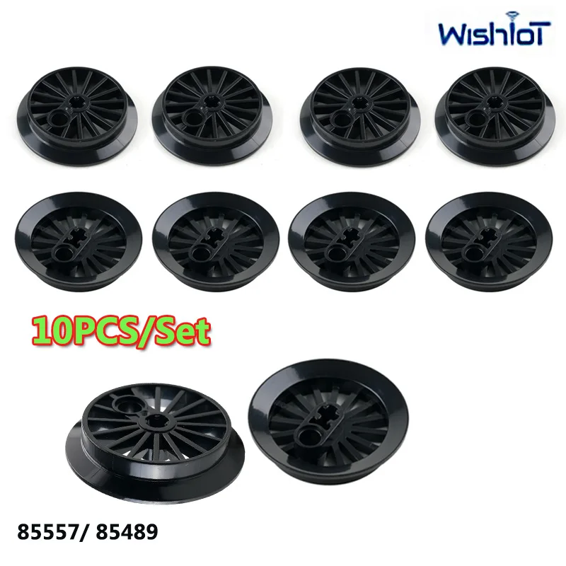 

10PCS 85557 Train Wheel MOC Building Blocks Parts Railway Vehicle 85489 D37mm Assemble Particle Puzzle Bricks Toys Accessories