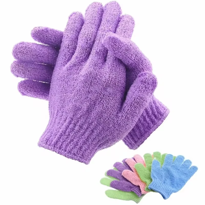 2Pcs/Pair Bath for Peeling Exfoliating Mitt Glove with Shower Scrub Gloves Resistance Body Massage Sponge Wash Skin Moisturizing