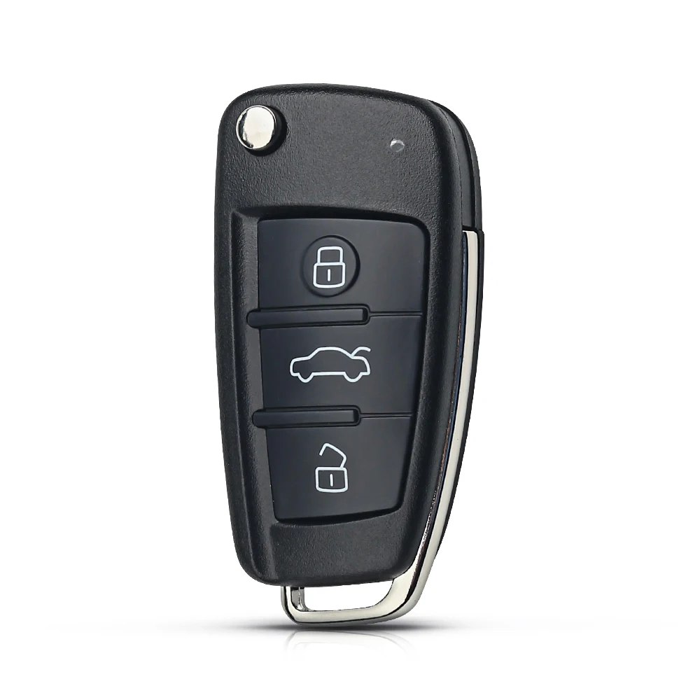 For Au-di Keys A6L & Q7 Flip Remote Key 3 Buttons 315/433MHz 8E Transponder