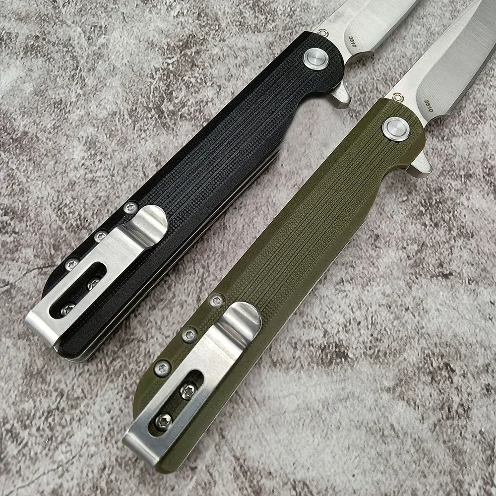 CR 3810 Pocket Folding Knife 8CR13MOV Blade G10 Handle Knife Camping Hunting Military Tactical Knife Self Defense EDC Tools